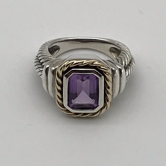 Jewelry - Designer Sterling & 14k Gold Amethyst Ring Jewelry - Designer Sterling & 14k Gold Amethyst Ring
